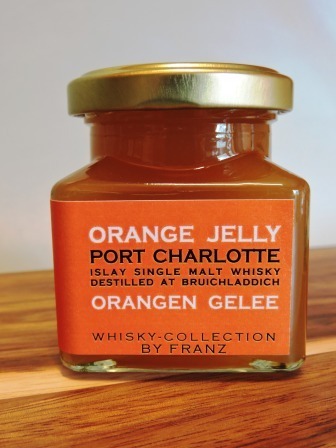 Orangen-Gelee mit Port Charlotte Islay Whisky 150g